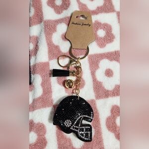 Bling Football Helmet Keychain NWT